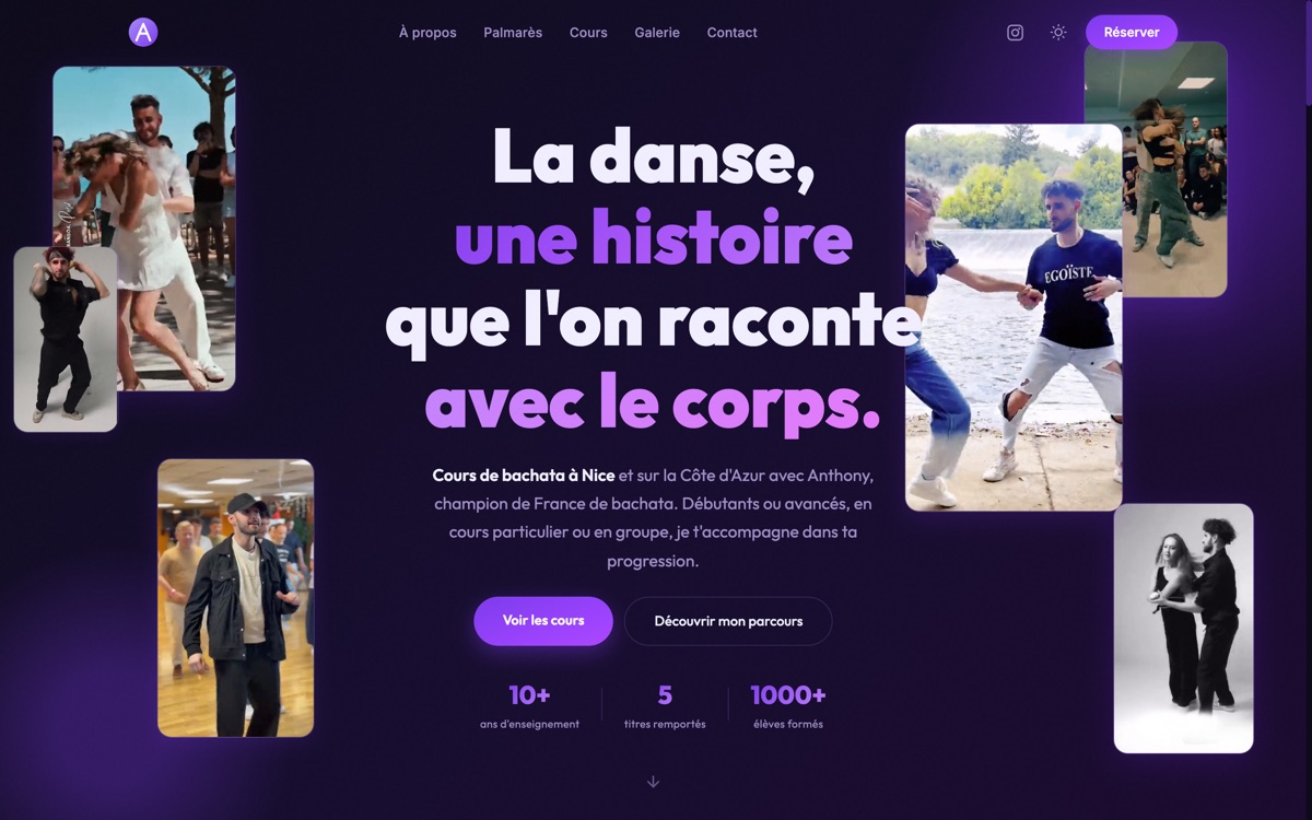 Aperçu du site Anthony Favole